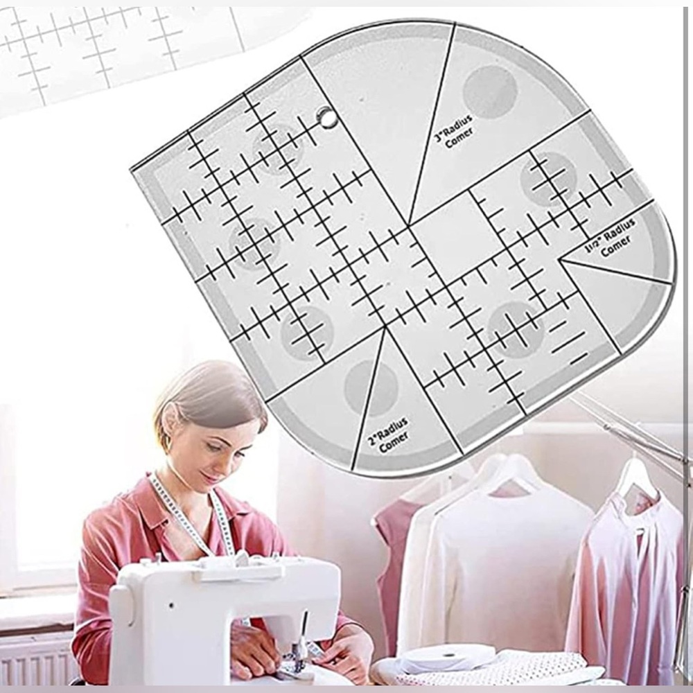 Creative Curved Corner Cutter Quilt Ruler - Picture 3 of 10